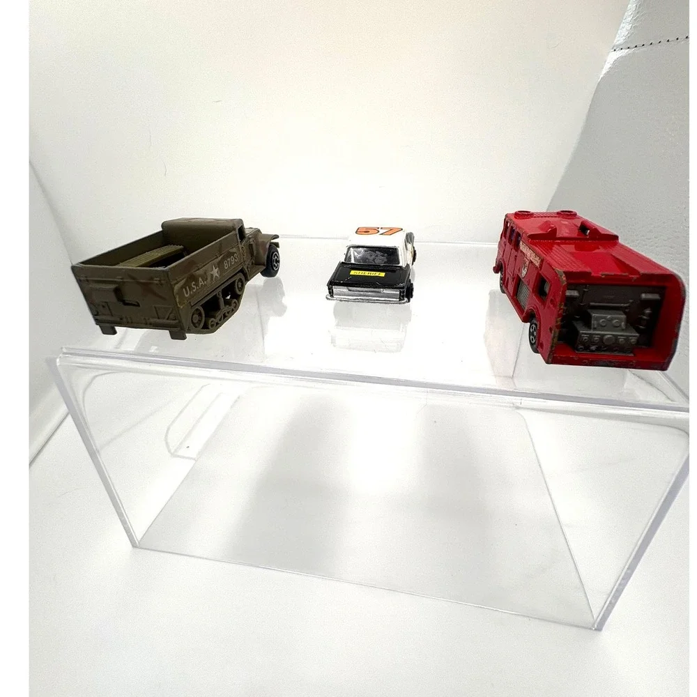 Vintage Matchbox 1969 Fire Engine & Zylmex Audi Sheriff Armored Half Track Lot
